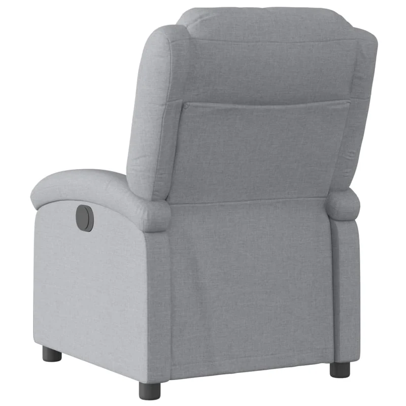 Fauteuil relax TV fonction d'inclinaison électrique très confortable en tissu gris clair DEC028306