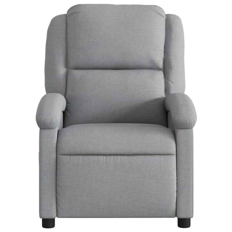 Fauteuil relax TV fonction d'inclinaison électrique très confortable en tissu gris clair DEC028306