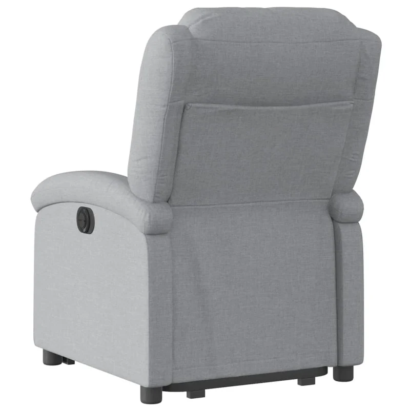 Fauteuil relax TV fonction de levage électrique très confortable en tissu gris clair DEC028302