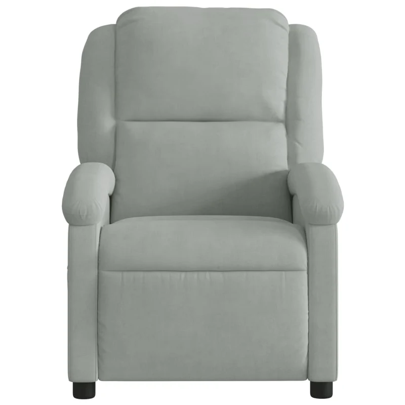 Fauteuil relax TV fauteuil inclinable de massage électrique très confortable en velours gris clair DEC028299