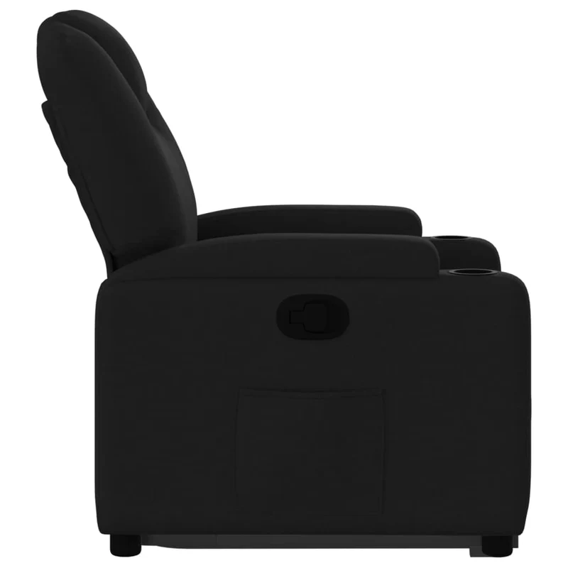 Fauteuil relax TV rembourrage confortable fonction de levage électrique en tissu noir DEC028121
