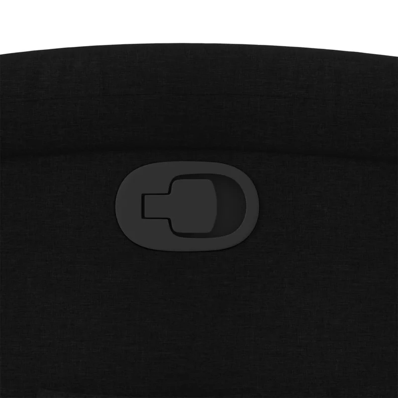 Fauteuil relax TV rembourrage confortable fonction d'inclinaison manuelle en tissu noir DEC028118