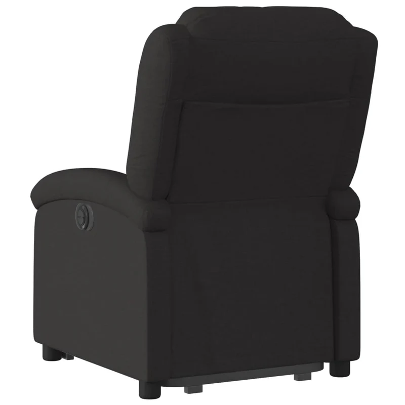 Fauteuil relax TV rembourrage confortable fonction de levage électrique en tissu noir DEC028111