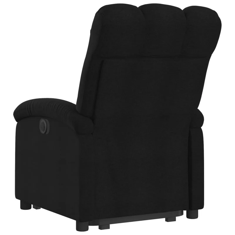 Fauteuil relax TV rembourrage confortable fonction de levage électrique en tissu noir DEC028110