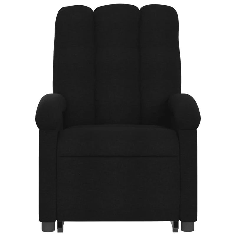 Fauteuil relax TV rembourrage confortable fonction de levage électrique en tissu noir DEC028110
