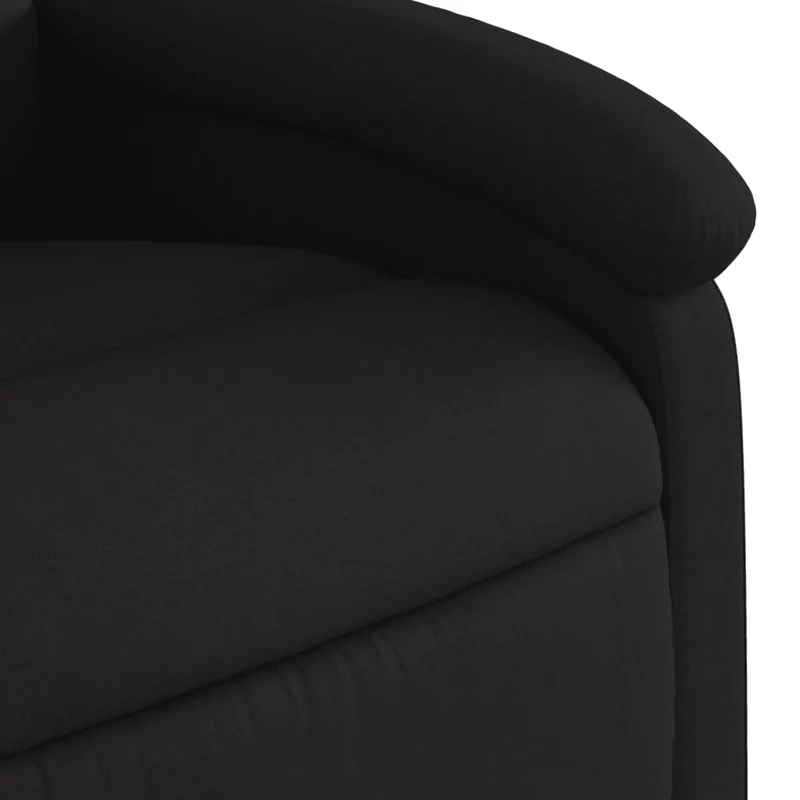 Fauteuil relax TV rembourrage confortable fonction d'inclinaison manuelle en tissu noir DEC028099