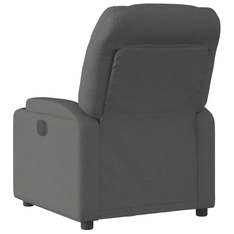 Fauteuil relax TV rembourrage confortable fonction d'inclinaison manuelle en tissu gris foncé DEC027941