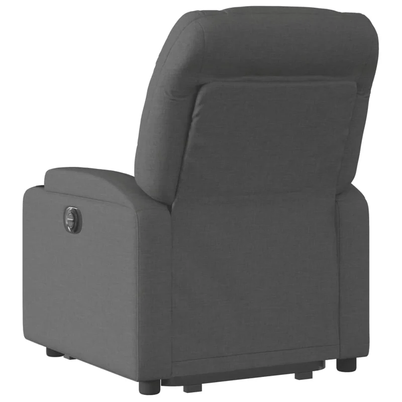 Fauteuil relax TV rembourrage confortable fonction de levage électrique en tissu gris foncé DEC027934