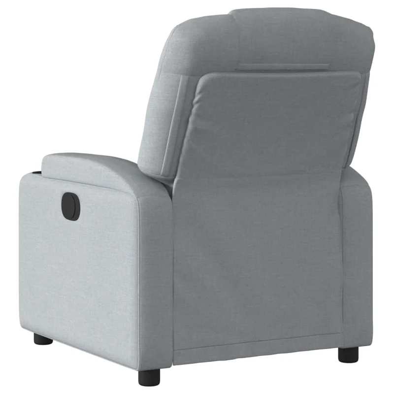 Fauteuil relax TV rembourrage confortable fonction d'inclinaison manuelle en tissu gris clair DEC027895