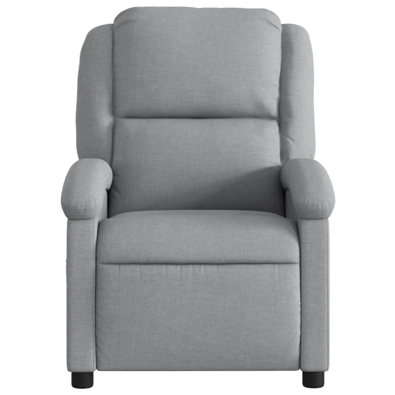 Fauteuil relax TV rembourrage confortable fonction d'inclinaison manuelle en tissu gris clair DEC027894