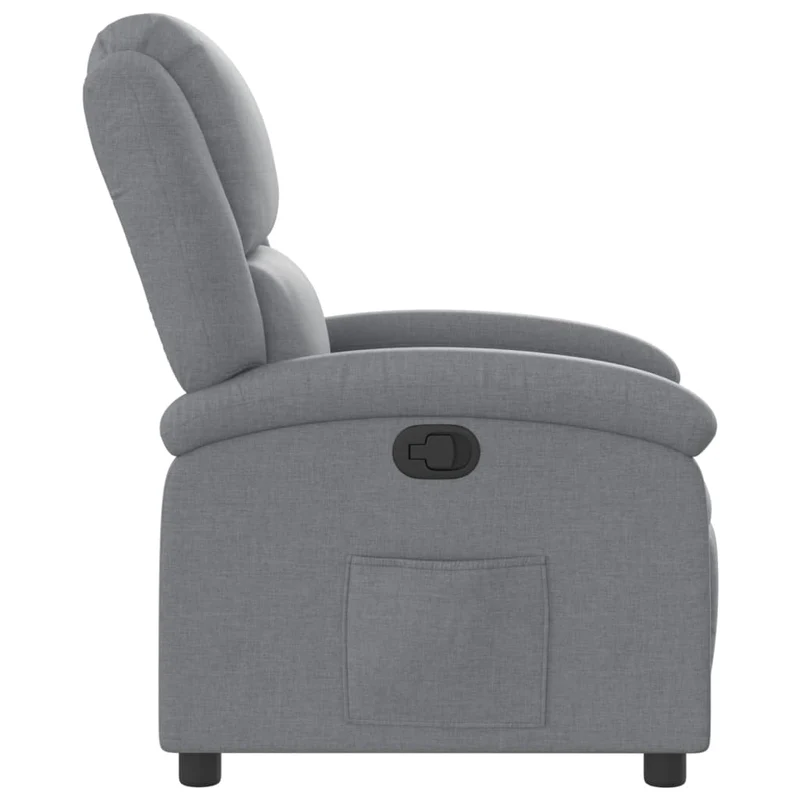 Fauteuil relax TV rembourrage confortable fonction d'inclinaison manuelle en tissu gris clair DEC027894