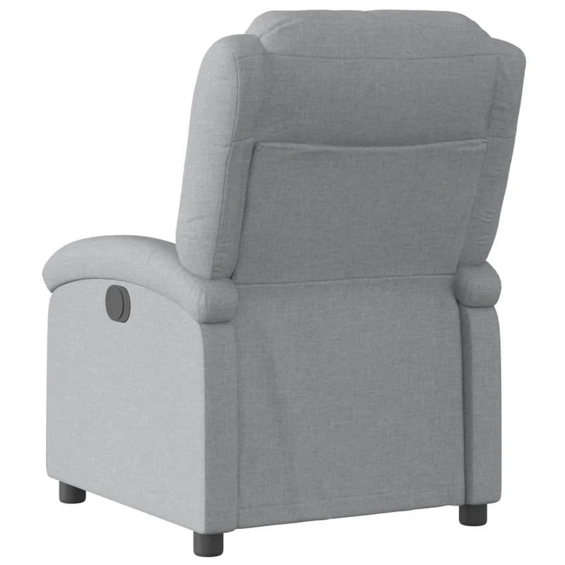 Fauteuil relax TV rembourrage confortable fonction d'inclinaison manuelle en tissu gris clair DEC027894