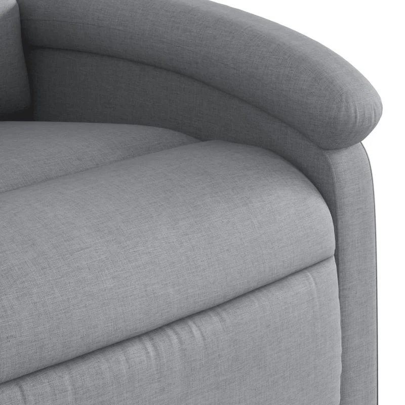 Fauteuil relax TV rembourrage confortable fonction d'inclinaison manuelle en tissu gris clair DEC027894