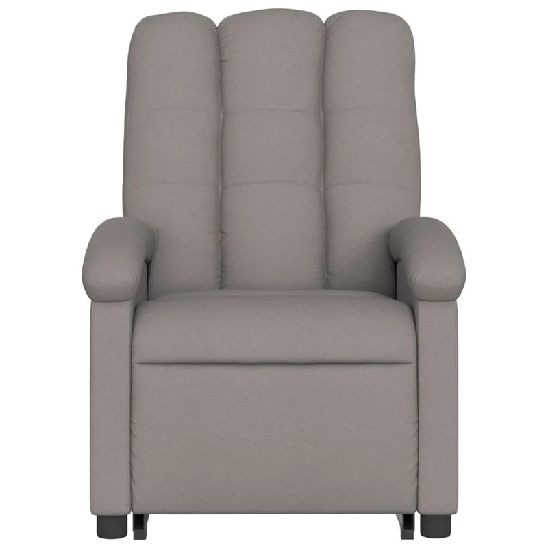 Fauteuil de relaxation fonction massage et inclinable fonction de levage électrique en tissu taupe DEC027861