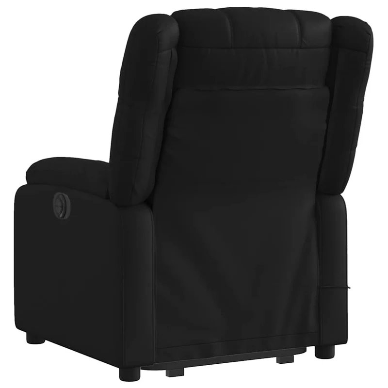 Fauteuil de relaxation fonction massage et inclinable fonction de levage électrique en PVC noir DEC027802