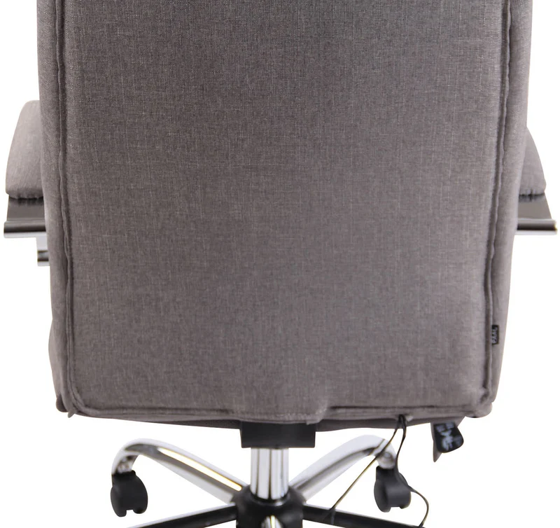 Fauteuil de bureau sur roulettes fonction massage mécanisme de balance en tissu gris 10_0002611