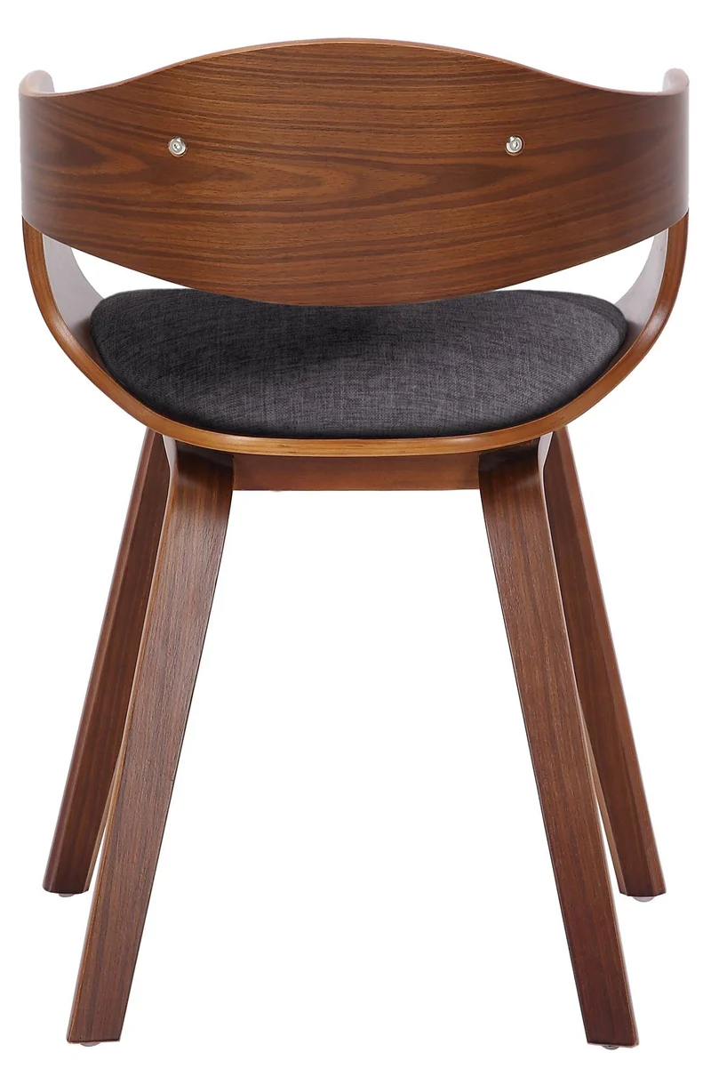 Lot de 2 chaises de salle à manger design scandinave en tissu gris clair et structure en bois foncé 10_0001728