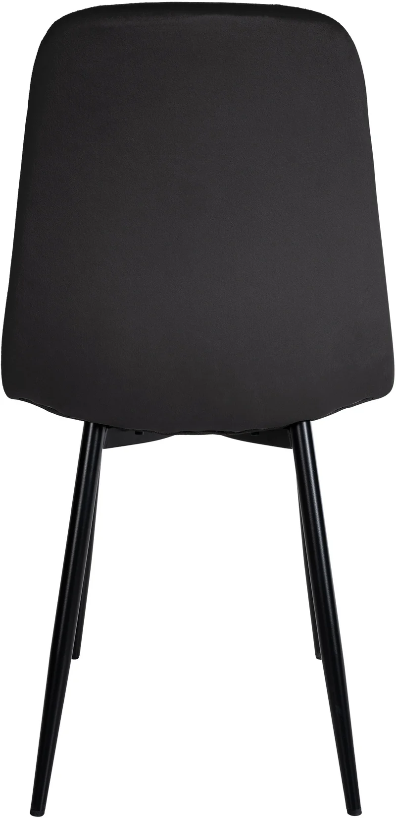 Lot de 4 chaises de salle à manger design moderne assise en tissu noir pieds en métal métal noir 10_0001827