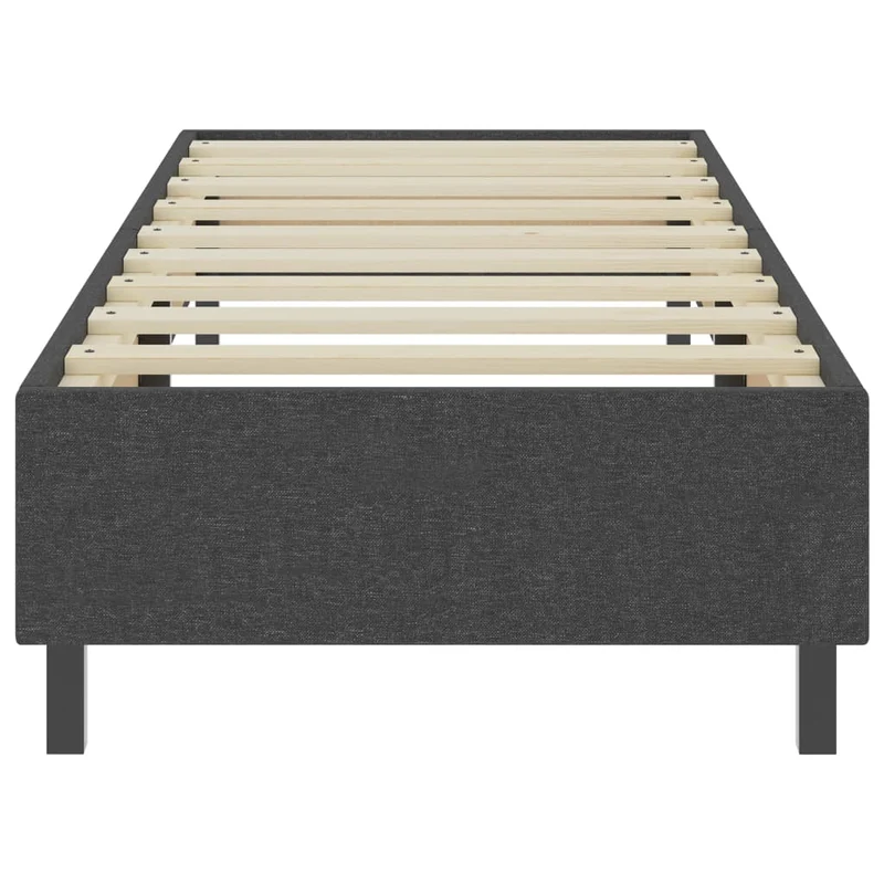 Sommier à lattes sur pieds cadre de lit 100 x 200 cm tissu gris TDL0208037
