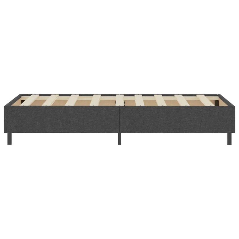Sommier à lattes sur pieds cadre de lit 100 x 200 cm tissu gris TDL0208037