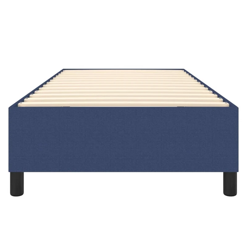 Sommier à lattes sur pieds cadre de lit 80x200 cm tissu bleu TDL0207326