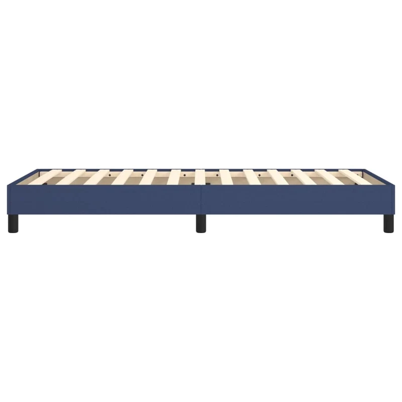 Sommier à lattes sur pieds cadre de lit 80x200 cm tissu bleu TDL0207327