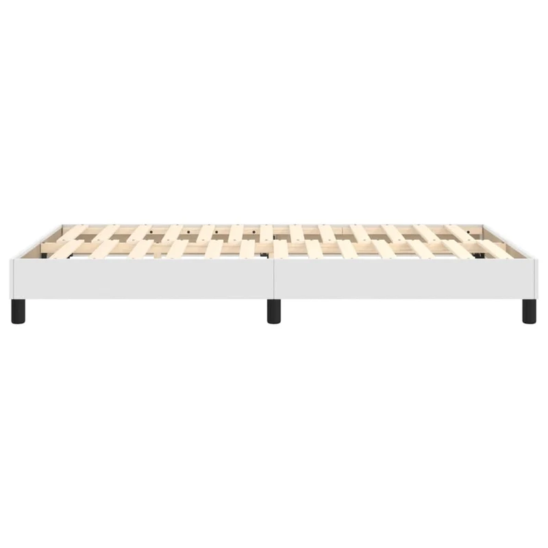 Sommier à lattes sur pieds cadre de lit 120x200 cm synthétique blanc TDL0207368
