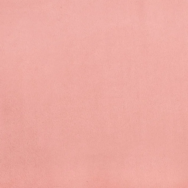 Sommier à lattes sur pieds cadre de lit 200x200 cm tissu velours rose TDL0206953