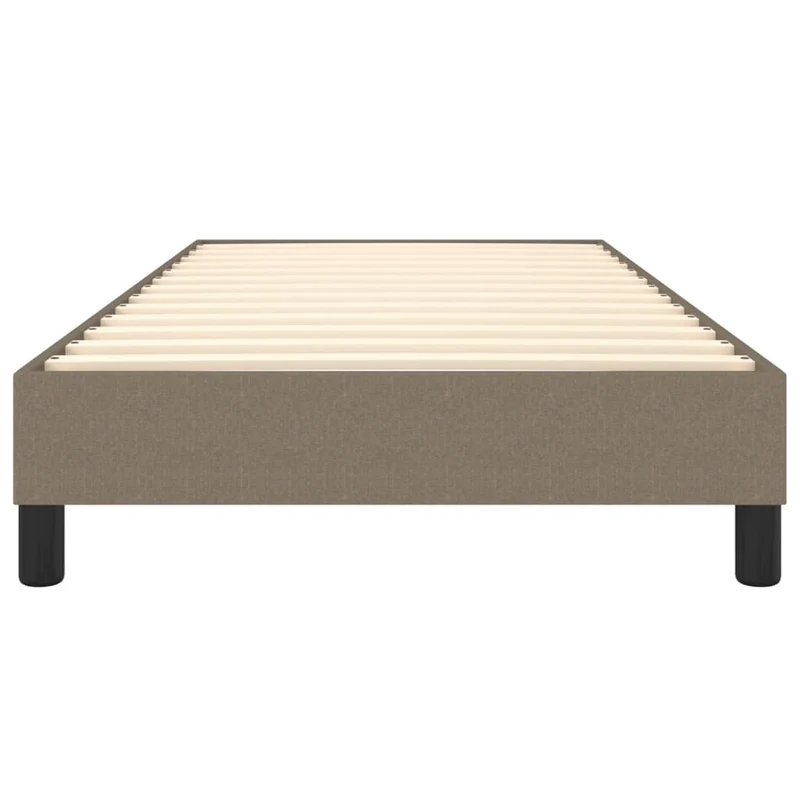 Sommier à lattes sur pieds cadre de lit 100x200 cm tissu taupe TDL0206944