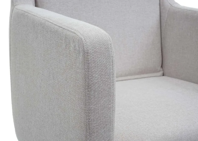 Chaise fauteuil cocktail lounge cadre en métal revêtement en tissu beige 04_0003160