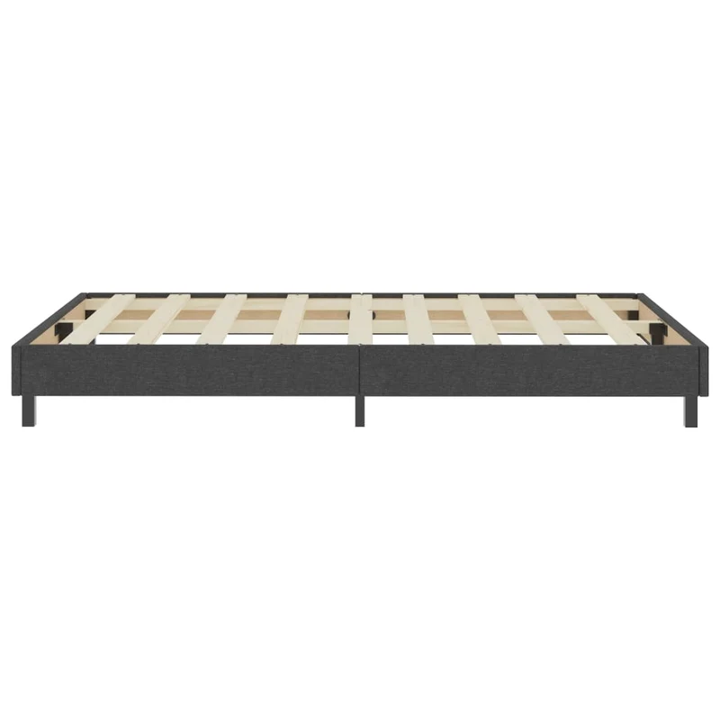 Sommier à lattes sur pieds cadre de lit 120 x 200 cm tissu gris TDL0208035
