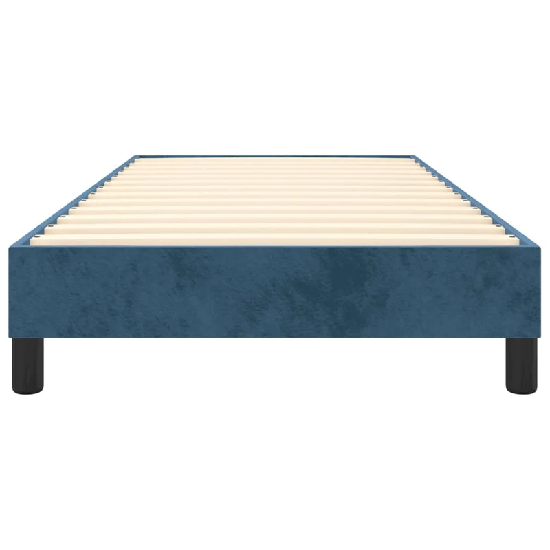 Sommier à lattes sur pieds cadre de lit 80x200 cm tissu velours bleu foncé TDL0207304