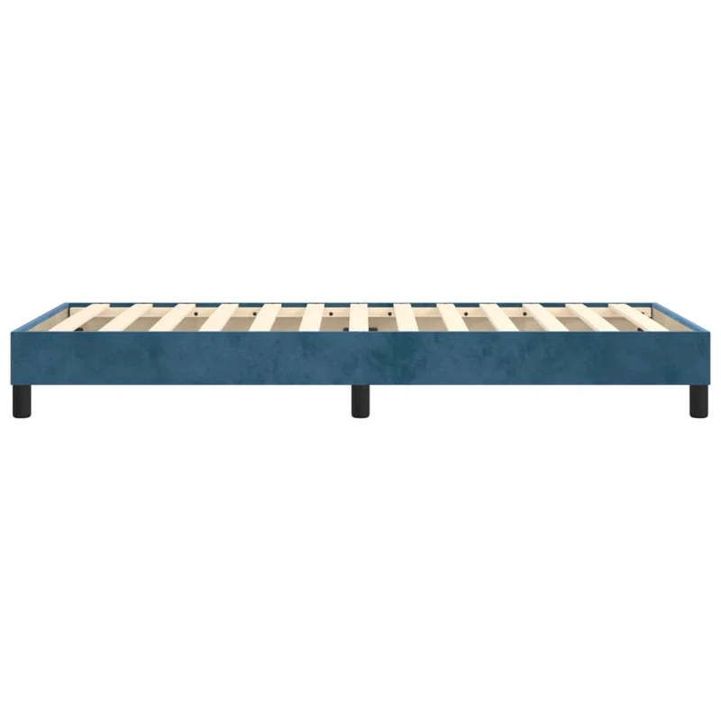 Sommier à lattes sur pieds cadre de lit 80x200 cm tissu velours bleu foncé TDL0207304