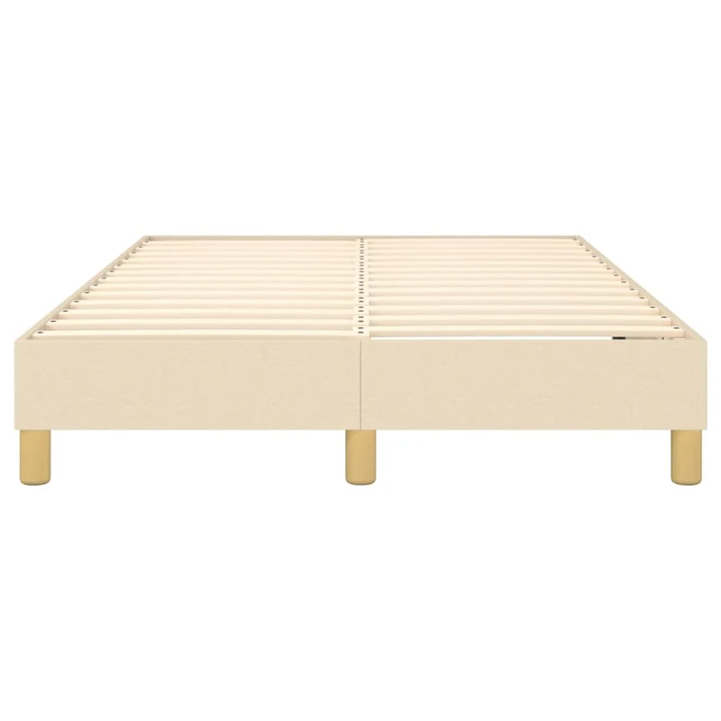 Sommier à lattes sur pieds cadre de lit 120x200 cm tissu crème TDL0207273