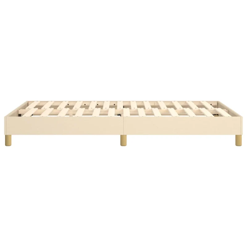 Sommier à lattes sur pieds cadre de lit 120x200 cm tissu crème TDL0207273