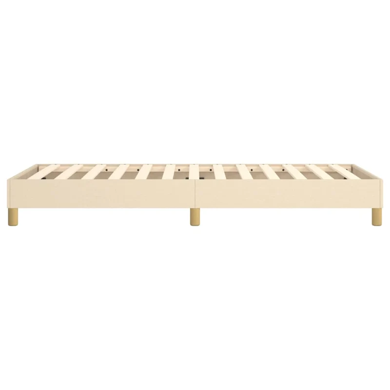 Sommier à lattes sur pieds cadre de lit 100x200 cm tissu crème TDL0207276