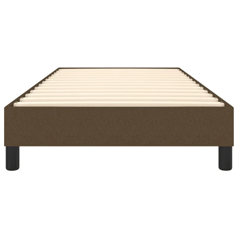 Sommier à lattes sur pieds cadre de lit 90x200 cm tissu marron foncé TDL0207044
