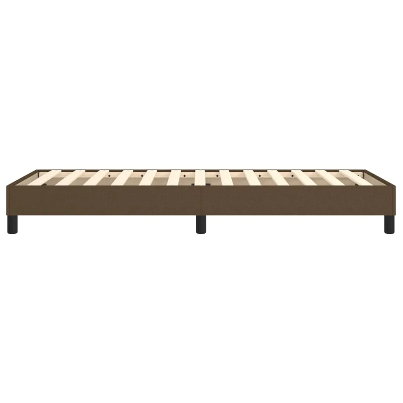 Sommier à lattes sur pieds cadre de lit 90x200 cm tissu marron foncé TDL0207044