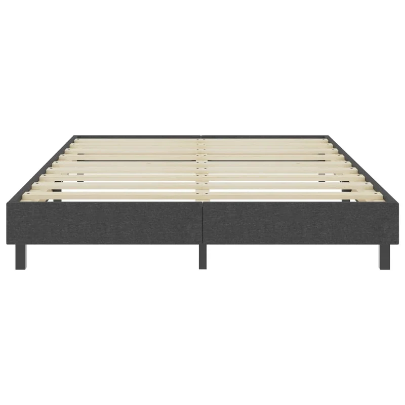 Sommier à lattes sur pieds cadre de lit 140 x 200 cm tissu gris TDL0208034