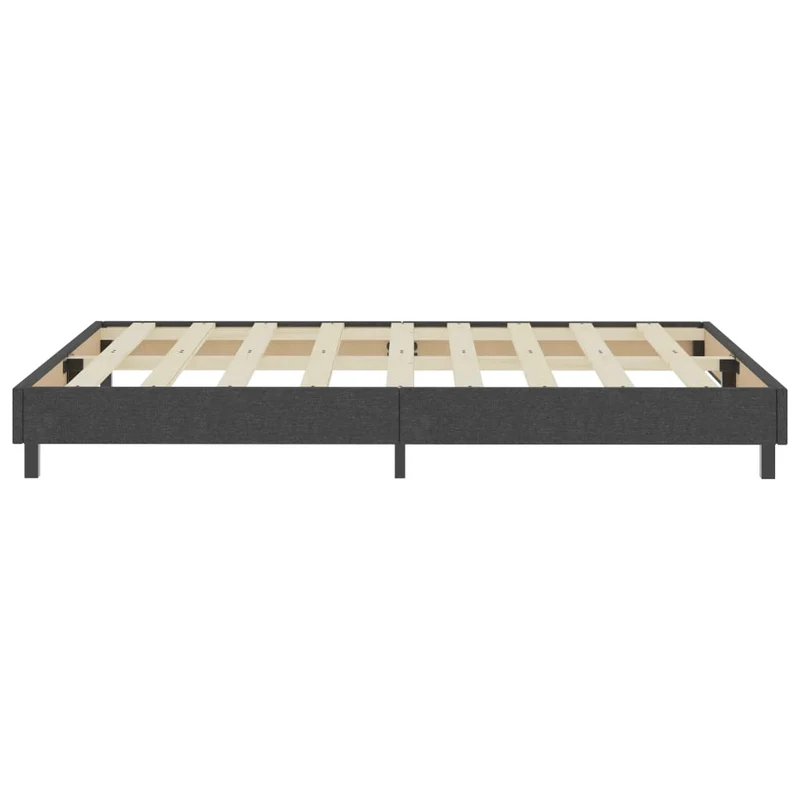 Sommier à lattes sur pieds cadre de lit 140 x 200 cm tissu gris TDL0208034