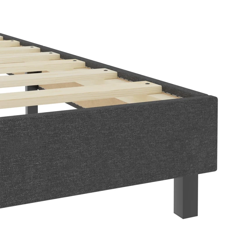 Sommier à lattes sur pieds cadre de lit 140 x 200 cm tissu gris TDL0208034