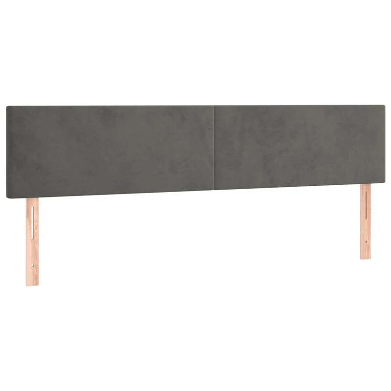 Cadre de lit LED avec sommier tête de lit matelas surmatelas 200x200 cm tissu velours gris foncé TDL0207680