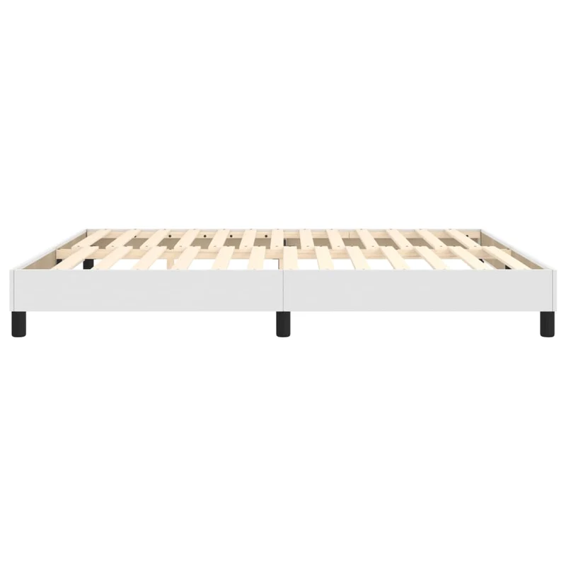 Sommier à lattes sur pieds cadre de lit 160x200 cm synthétique blanc TDL0207362