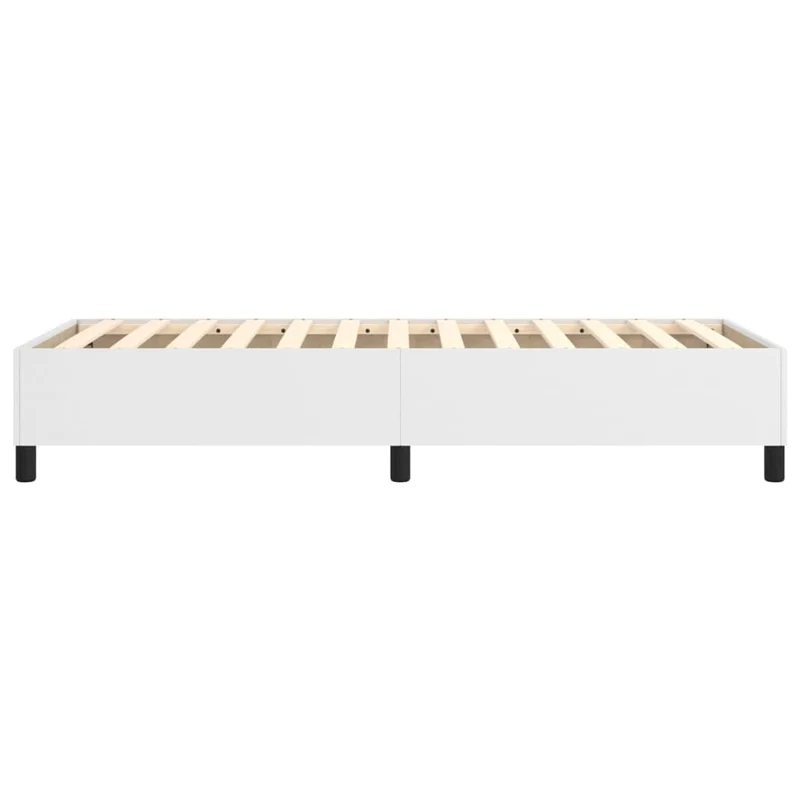 Sommier à lattes sur pieds cadre de lit 90x190 cm synthétique blanc TDL0207354