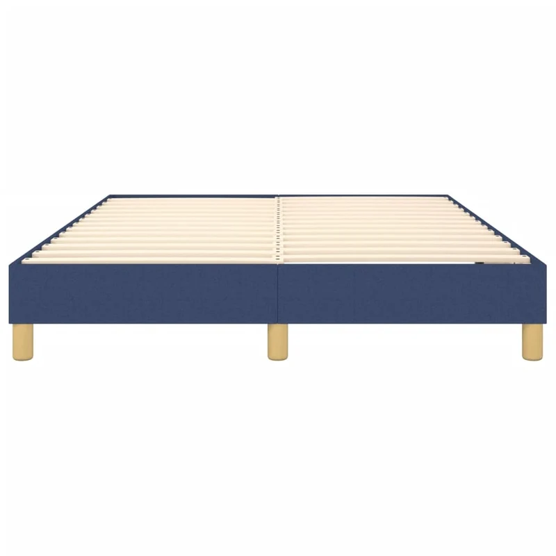 Sommier à lattes sur pieds cadre de lit 140x200 cm tissu bleu TDL0207339