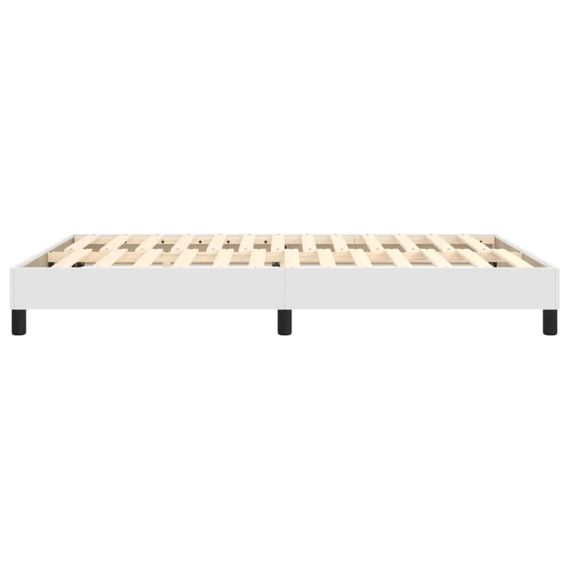 Sommier à lattes sur pieds cadre de lit 140x190 cm synthétique blanc TDL0207366