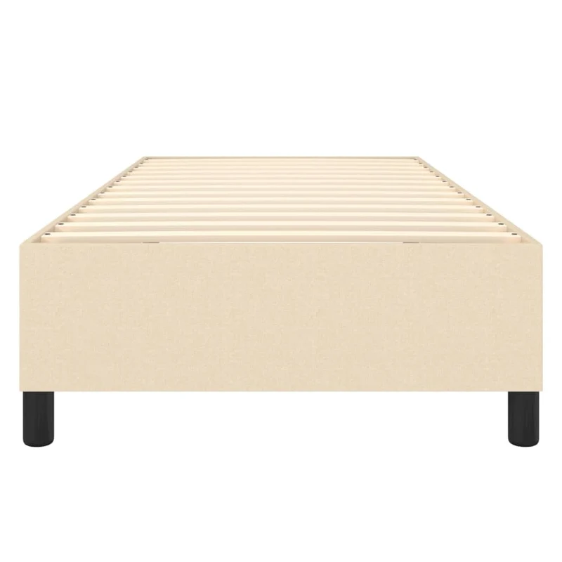 Sommier à lattes sur pieds cadre de lit 80x200 cm tissu crème TDL0207244
