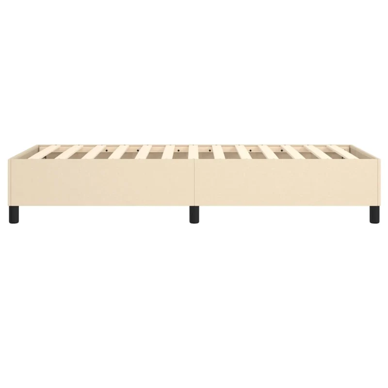 Sommier à lattes sur pieds cadre de lit 80x200 cm tissu crème TDL0207244