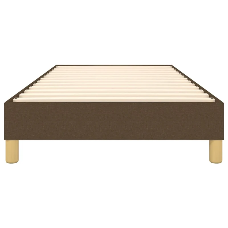Sommier à lattes sur pieds cadre de lit 90x200 cm tissu marron foncé TDL0207046