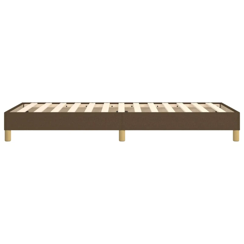 Sommier à lattes sur pieds cadre de lit 90x200 cm tissu marron foncé TDL0207046